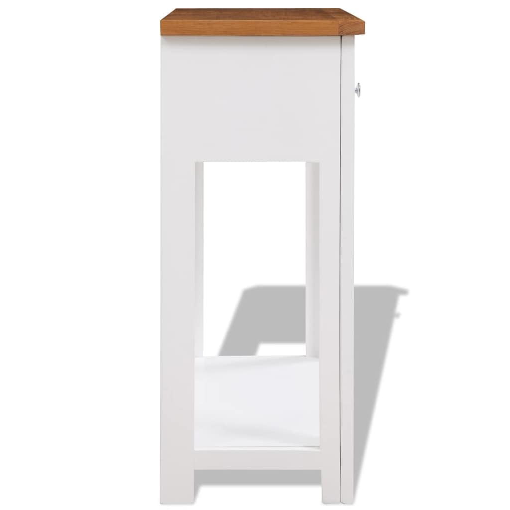 Solid Oak Wood Console Table O574558