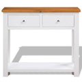 Solid Oak Wood Console Table O574558