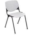 Light Grey Plastic Stack Chair with Black Steel Frame A309024