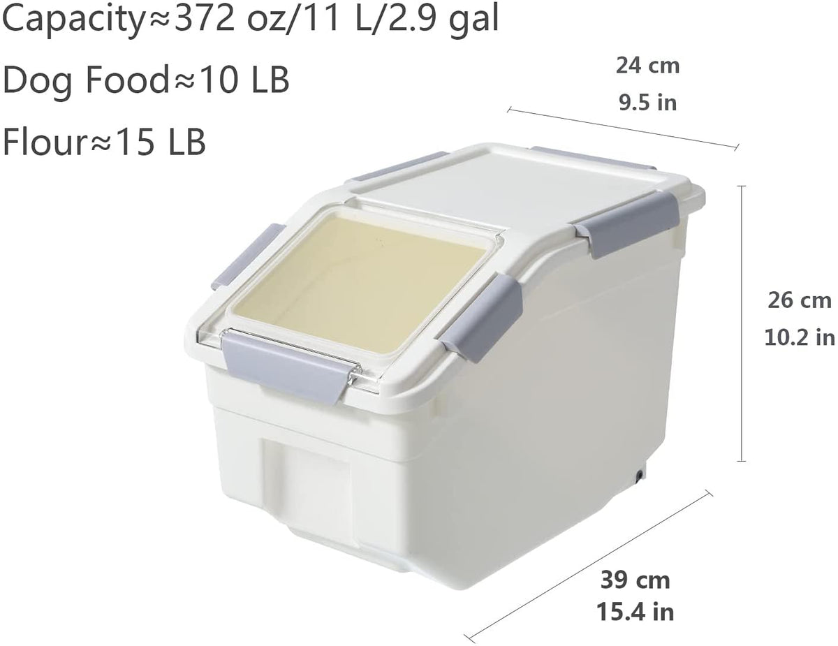 2 Pack Airtight Pet Food Storage Container with Scoop 10 LB E63854