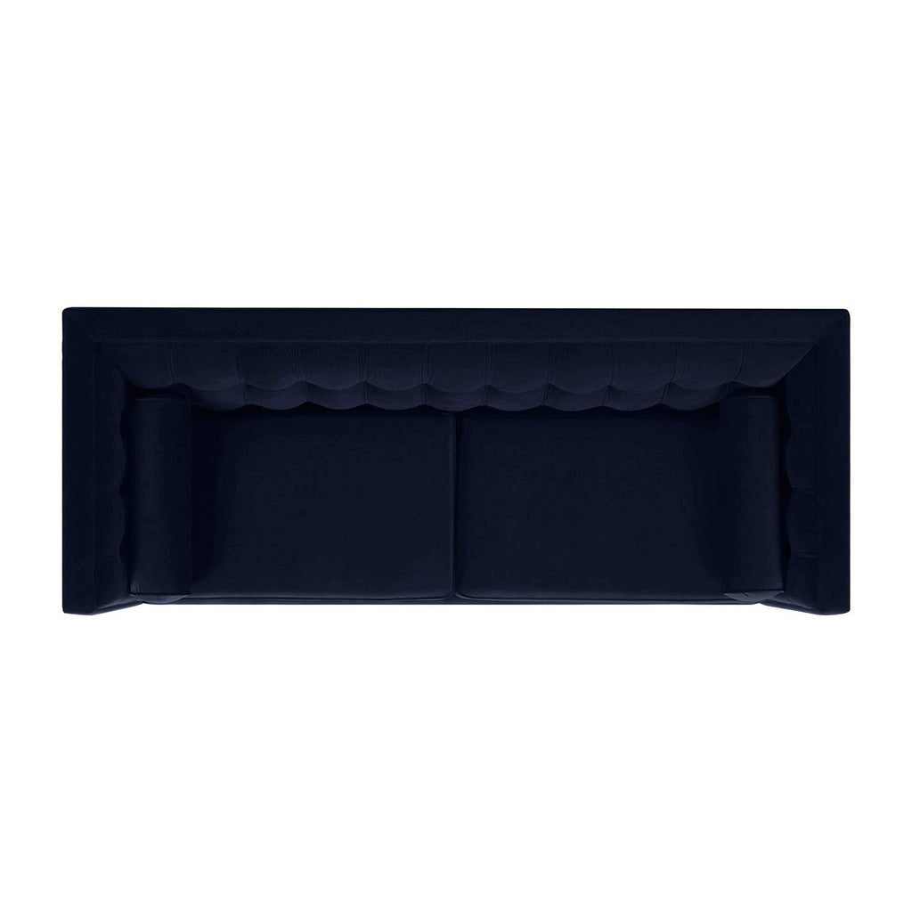 Dark Navy Blue Performance Velvet Tufted Sofa P20208