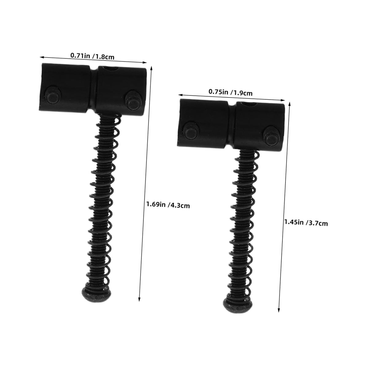 4-string Bass Guitar Metal Bridge Saddles 2 Sets Black V67190