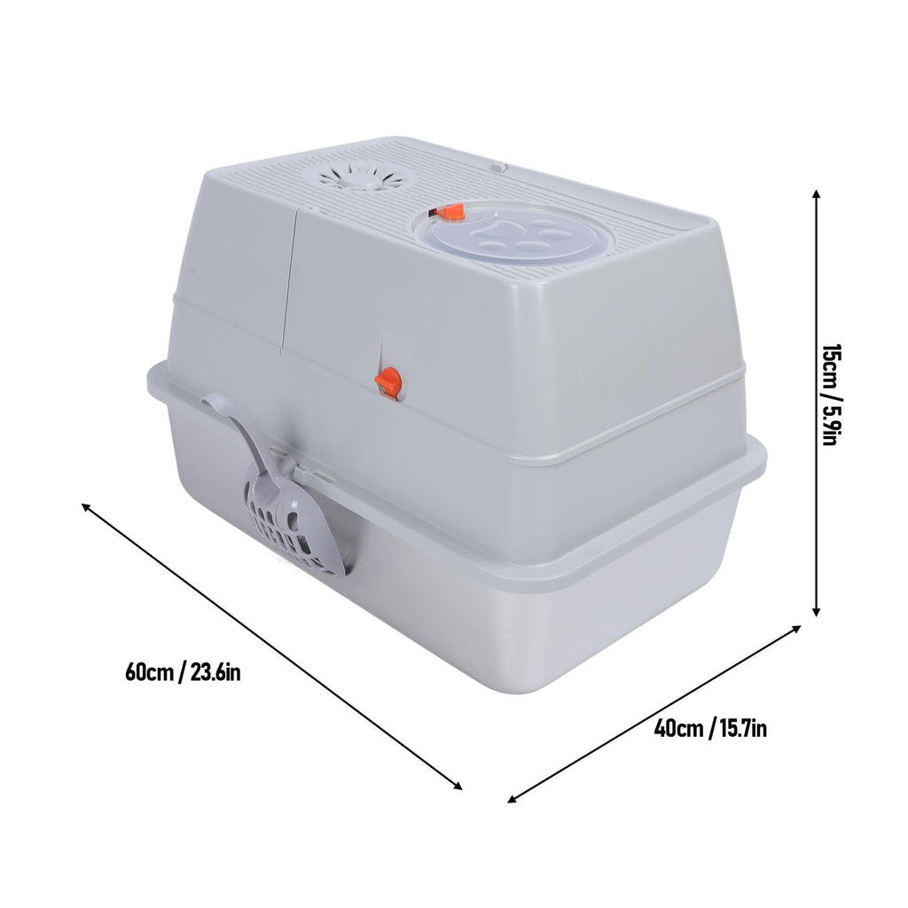 Enclosed Stainless Steel Extra Large Cat Litter Box Y1658