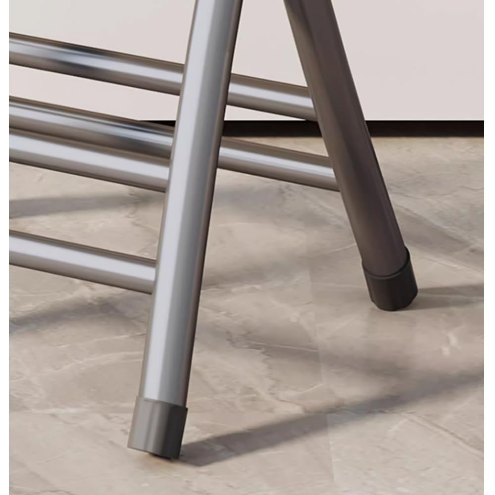 Black 18-Inch Round Folding Stool E142
