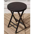 Black 18-Inch Round Folding Stool E142