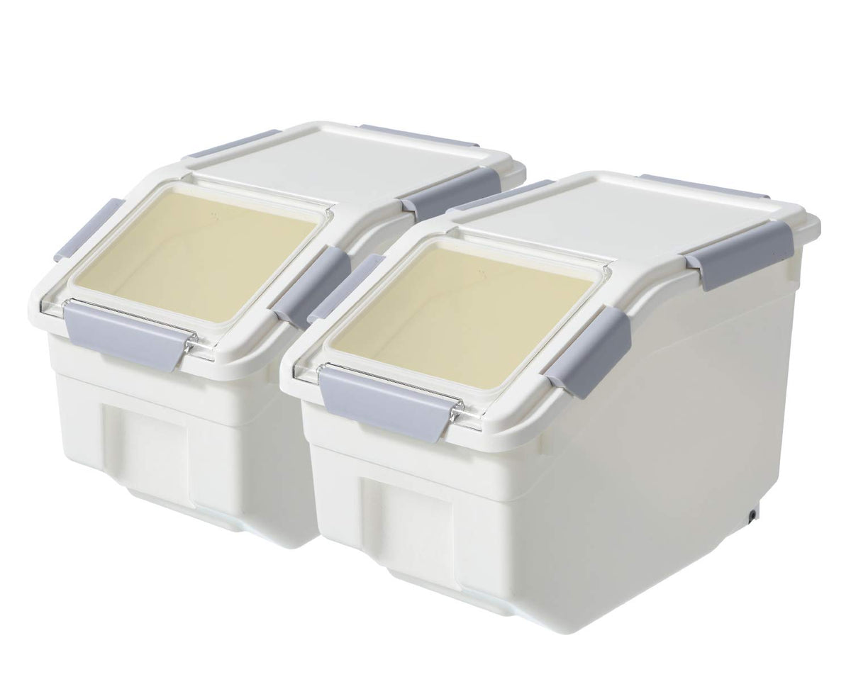 2 Pack Airtight Pet Food Storage Container with Scoop 10 LB E63854