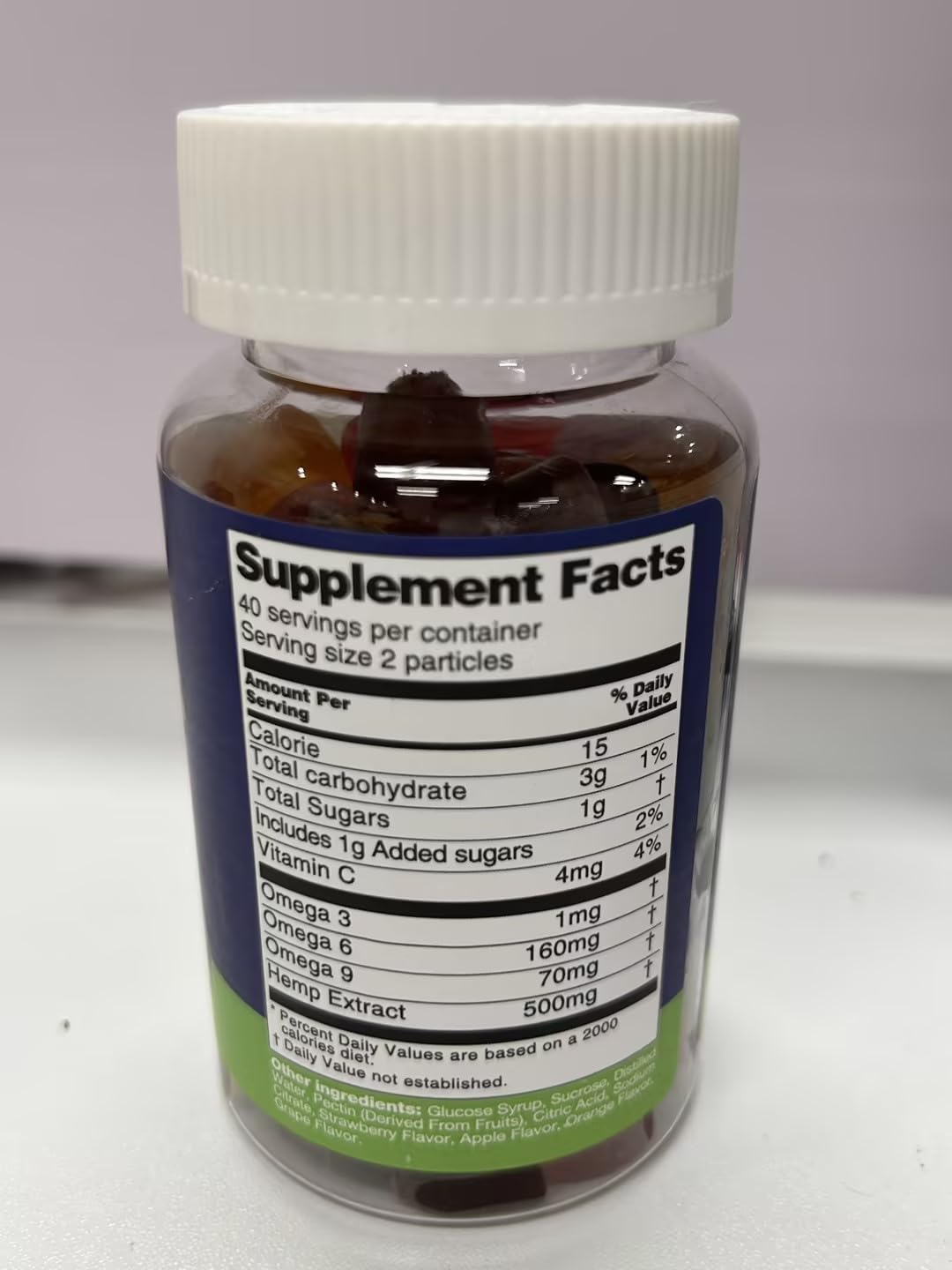 Organic Hemp Gummies Supplement 2 Packs F8860