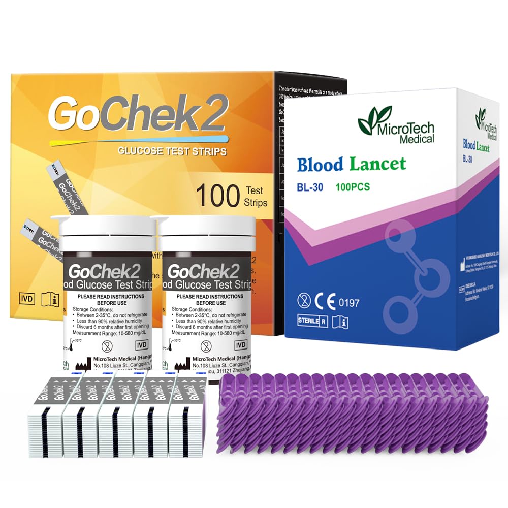 Blood Glucose Test Strips & Lancets, 100 Count D91726