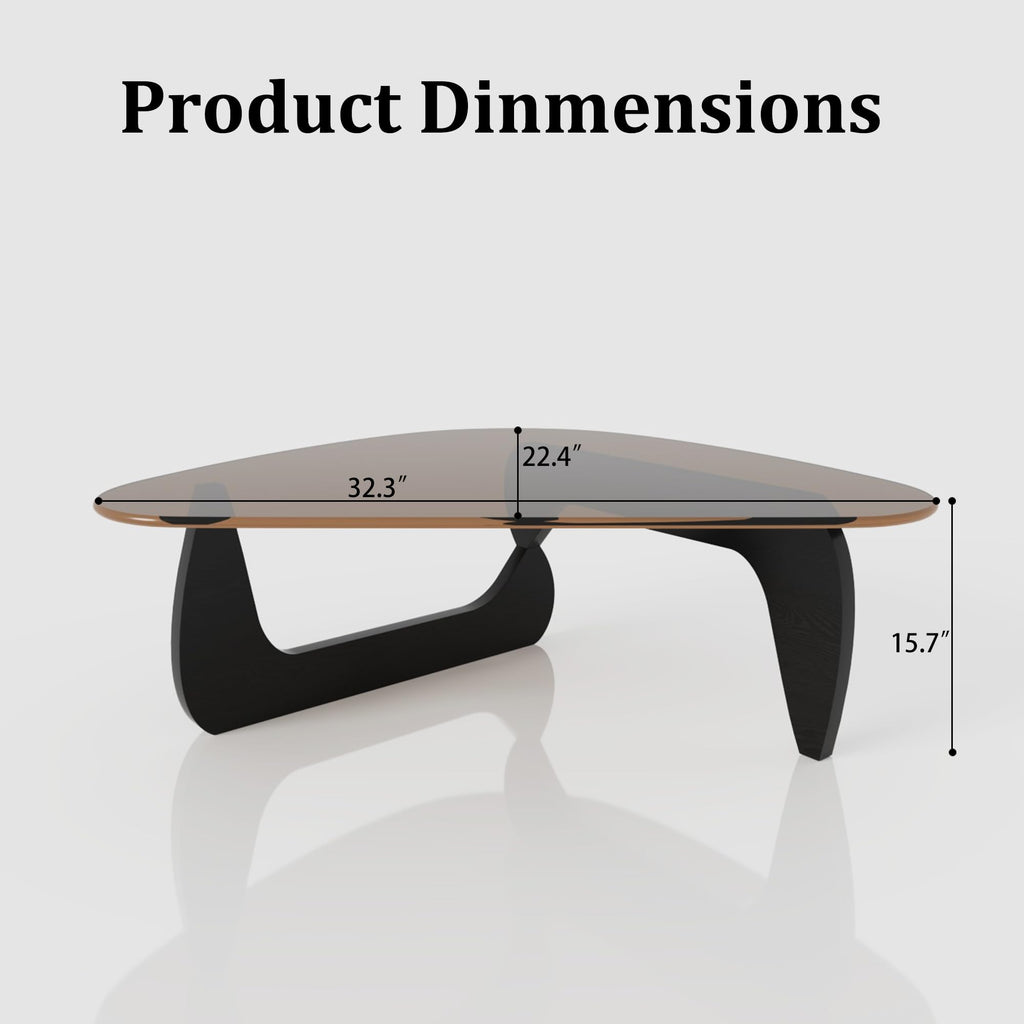 32" Black Tempered Glass Coffee Table W102296