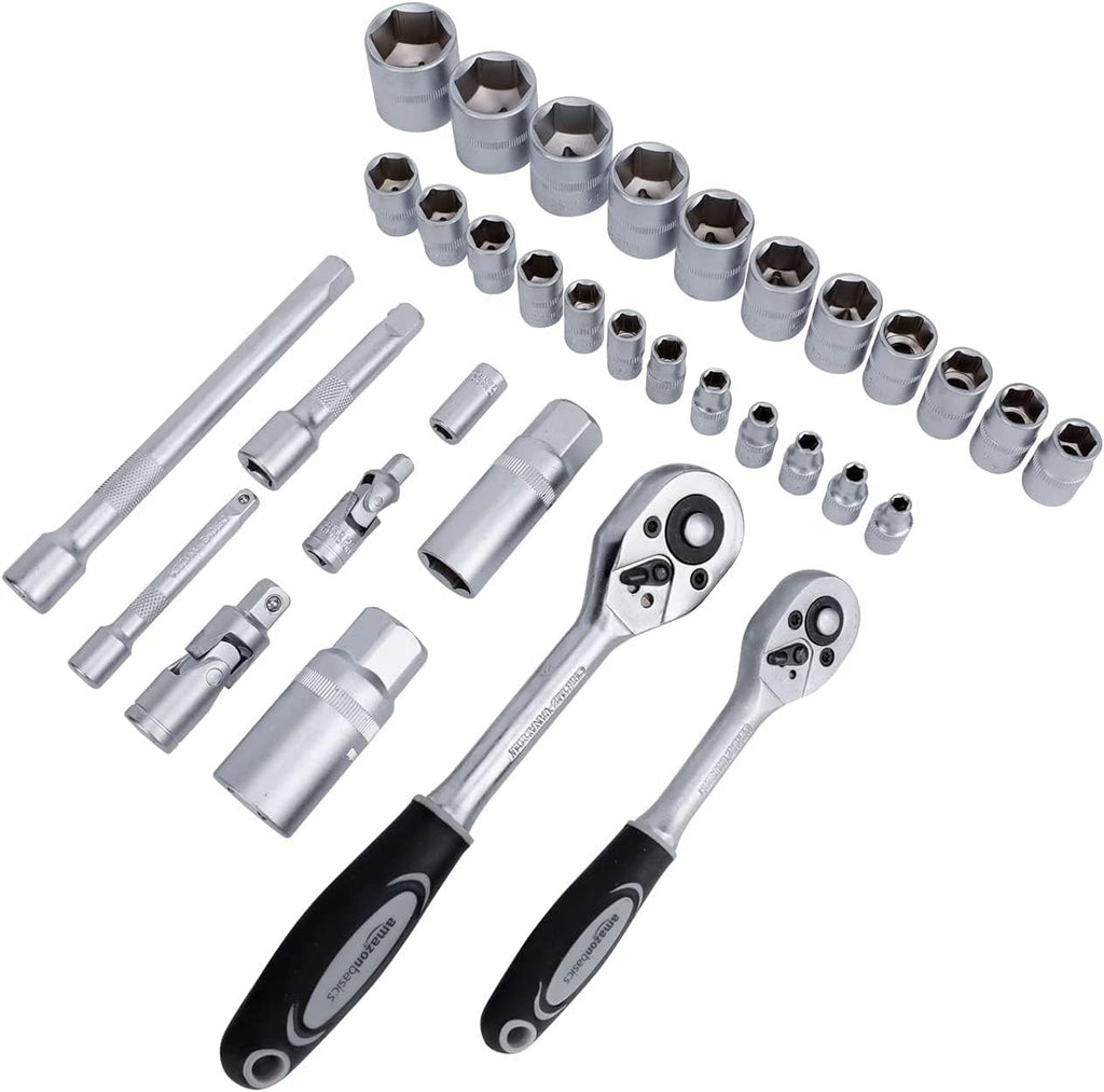 65-Piece Household Hand Tool Kit Set with Storage Case W22565