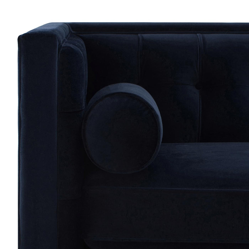 Dark Navy Blue Performance Velvet Tufted Sofa P20208