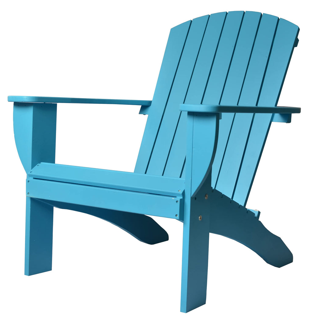 Teal Solid Cedar Adirondack Chair with Folding Table D964