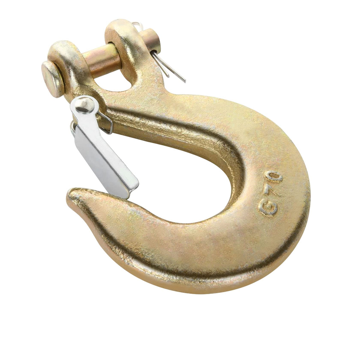 3/8 Inch Heavy Duty Forged Steel Clevis Slip Hook with Latch, 4 Pack N64029