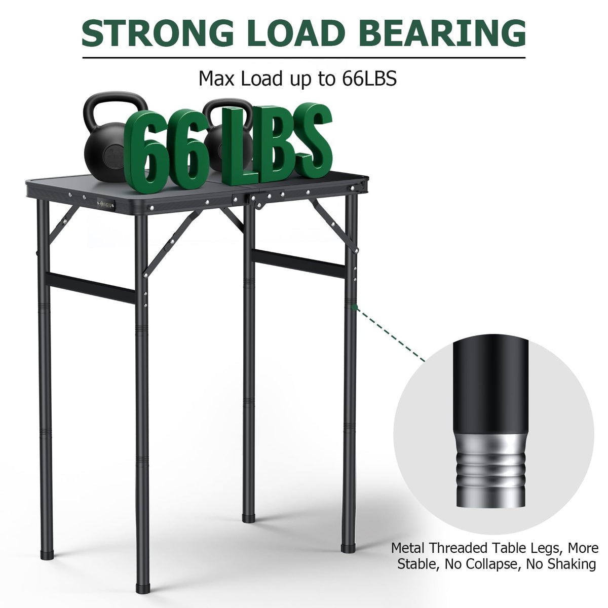 Folding Camping Table 3 Adjustable Height I699715