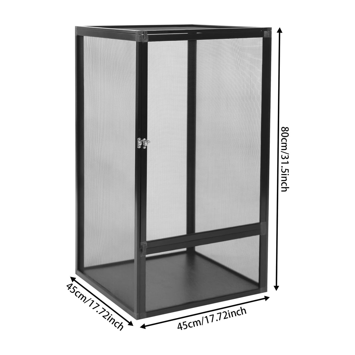 Aluminum Reptile Terrarium Enclosure with Locking Latches T276867