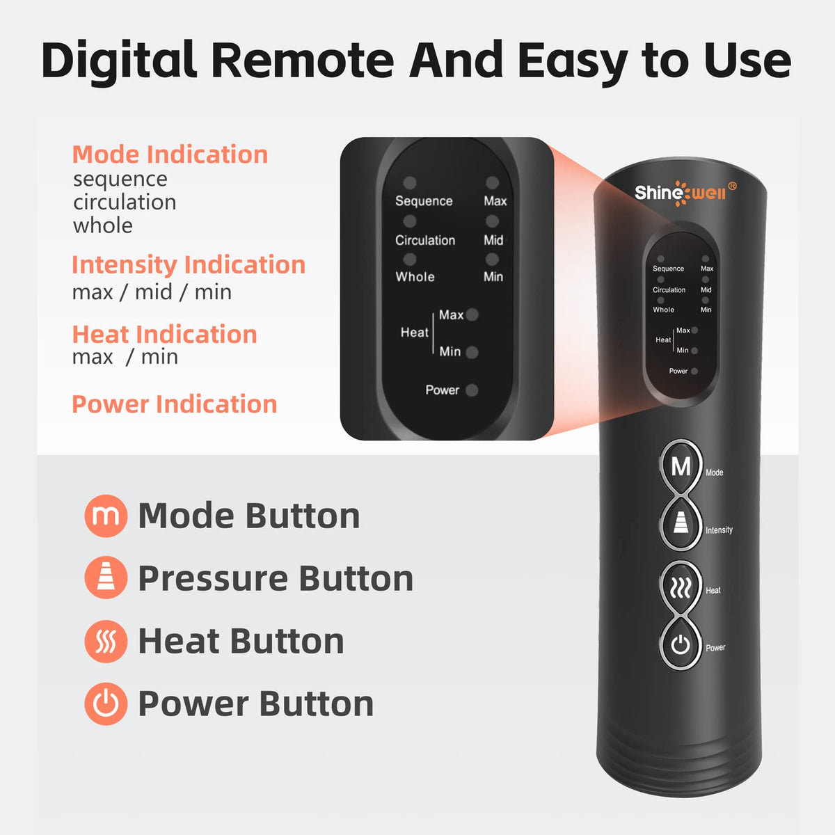 Air Compression Leg Massager with Heat E868061