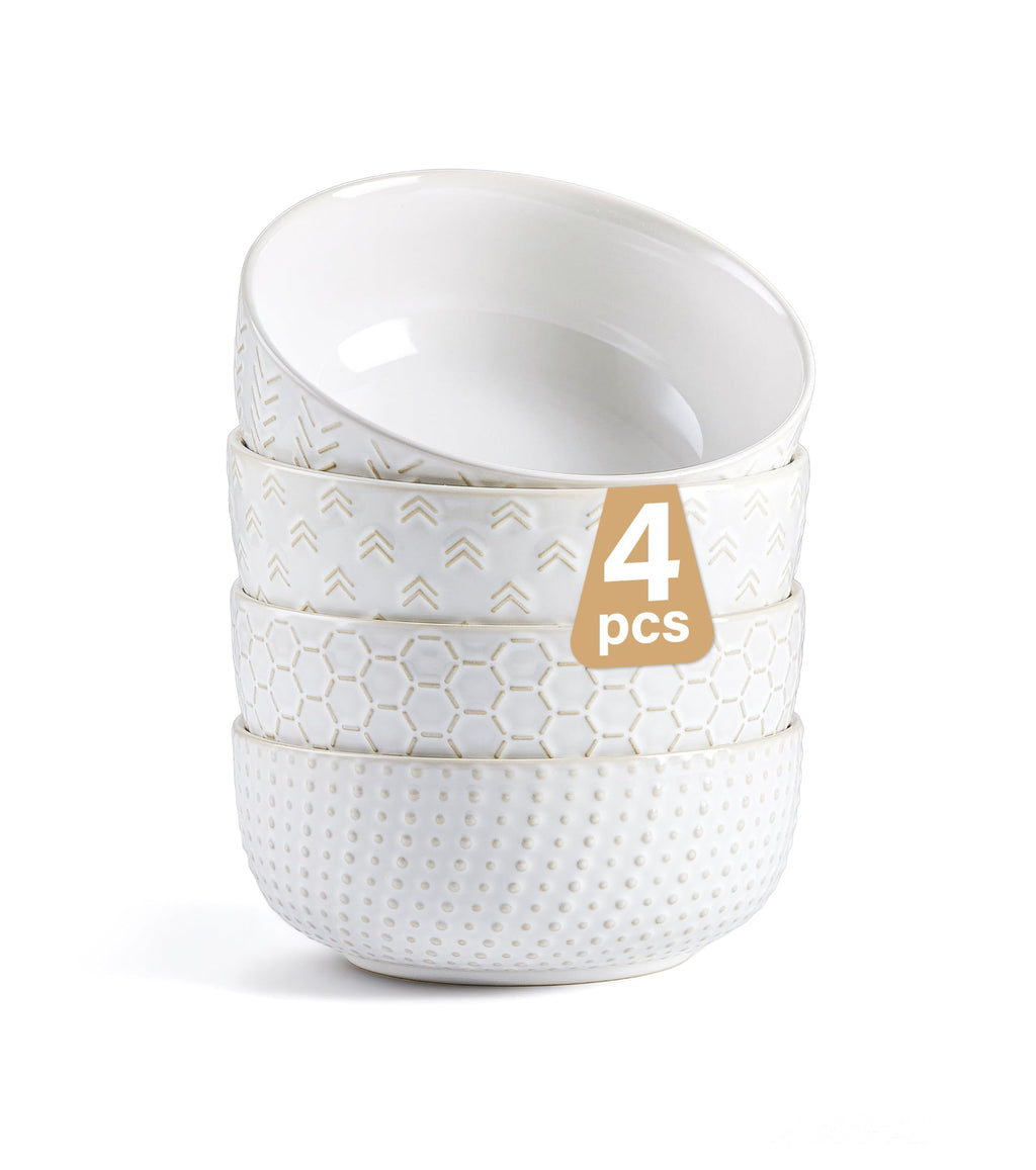 26 oz Ceramic Cereal Bowls Set of 4 B921