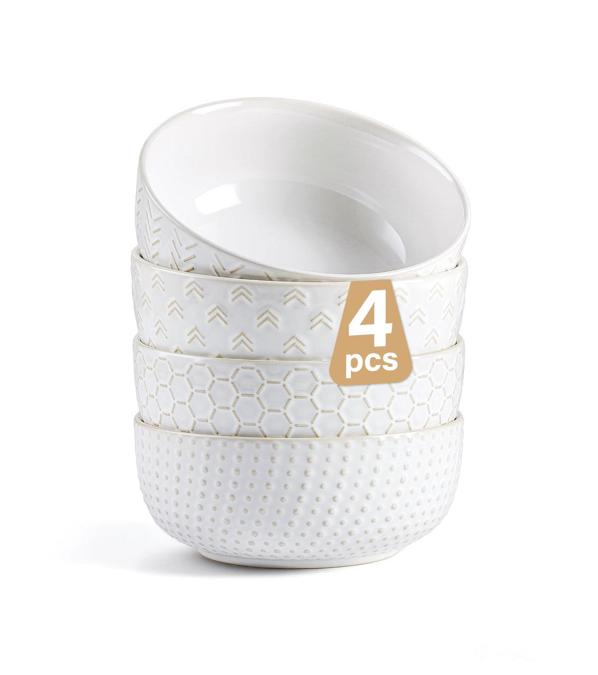26 oz Ceramic Cereal Bowls Set of 4 B921