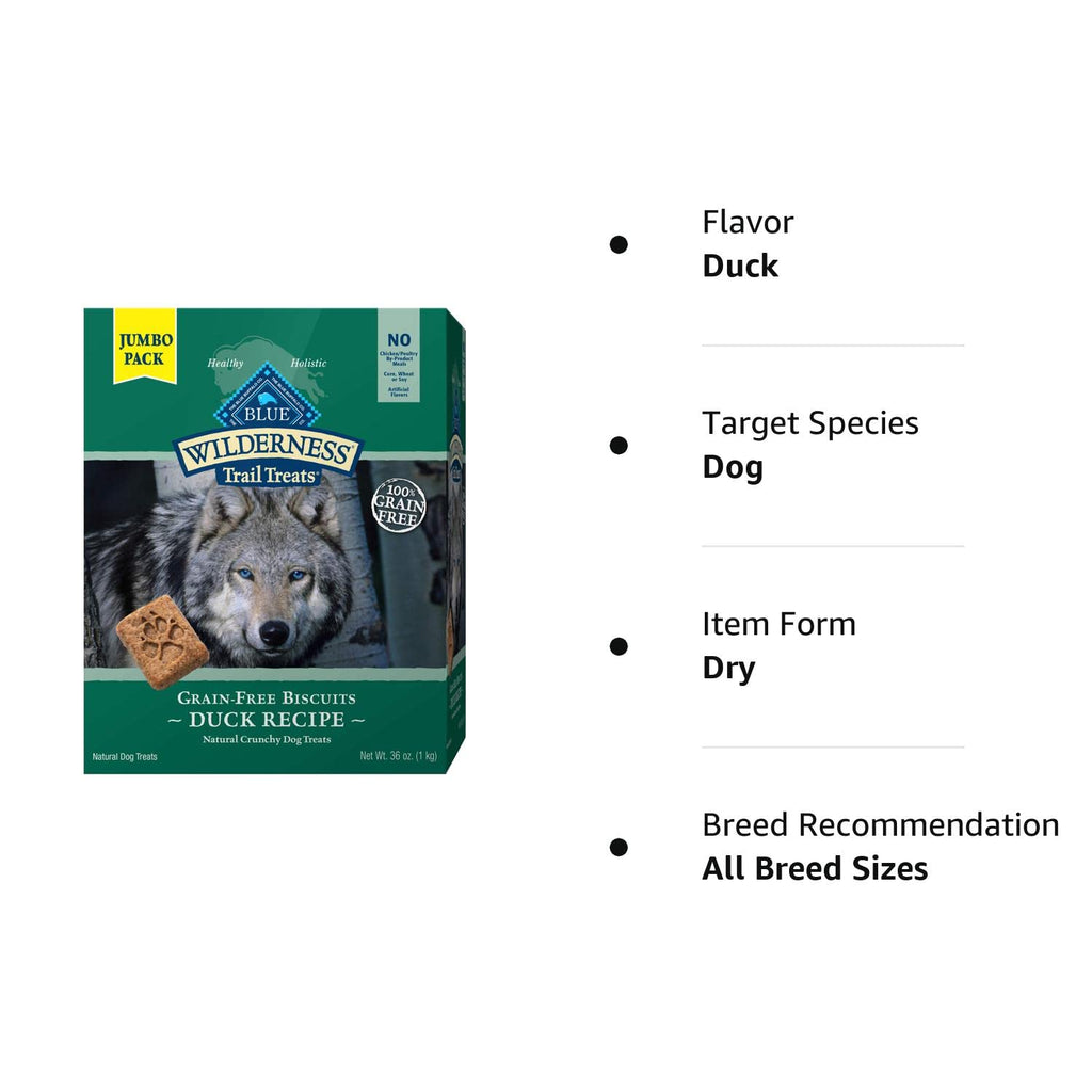 High Protein Grain Free Duck Recipe Dog Biscuits 36-oz E3198