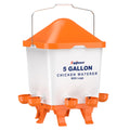5 Gallons Chicken Waterer Bucket with Cups and Adjustable Legs G8821