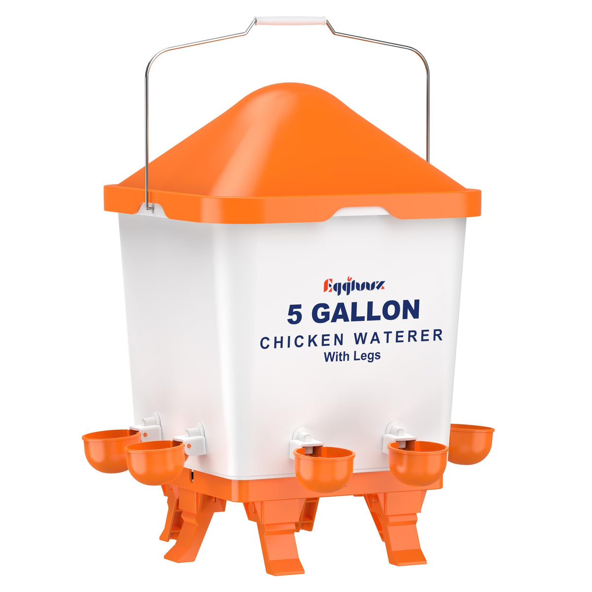 5 Gallons Chicken Waterer Bucket with Cups and Adjustable Legs G8821