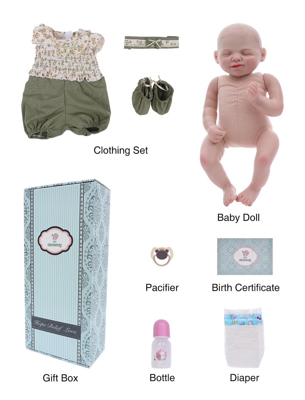 Realistic 20 Inch Baby Doll with Accessories O7560