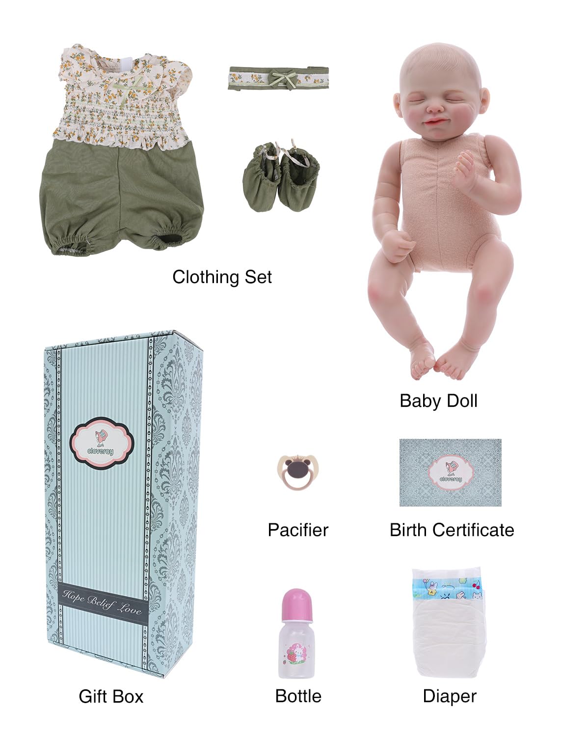 Realistic 20 Inch Baby Doll with Accessories O7560