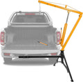 Hydraulic Hitch Mounted Pickup Truck Crane, 1000 Lbs Capacity, 360° Swivel, Yellow Y322620