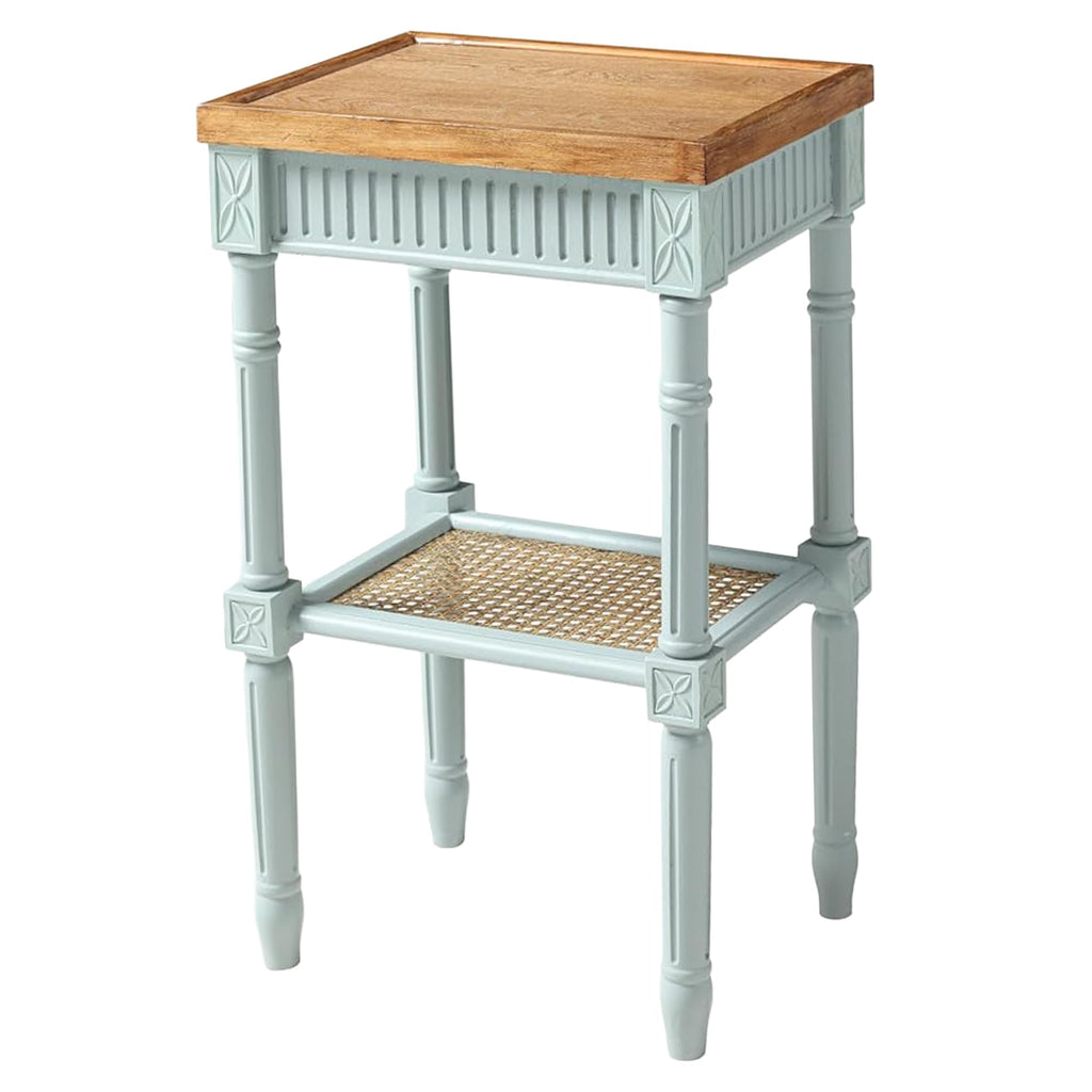 Pale Mint Blue Tray Top End Table V3194