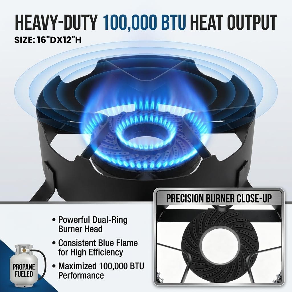 40QT Seafood Boil Pot with Propane Burner Set X825
