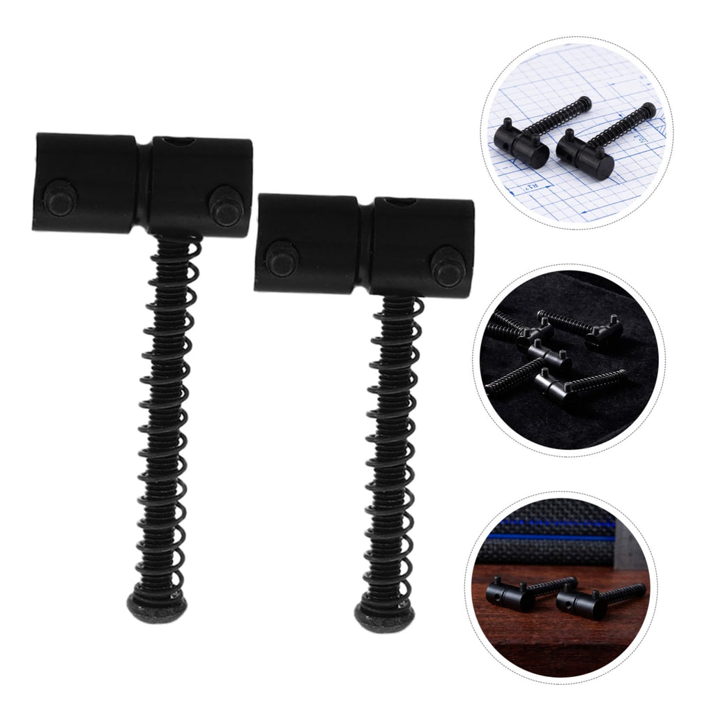 4-string Bass Guitar Metal Bridge Saddles 2 Sets Black V67190