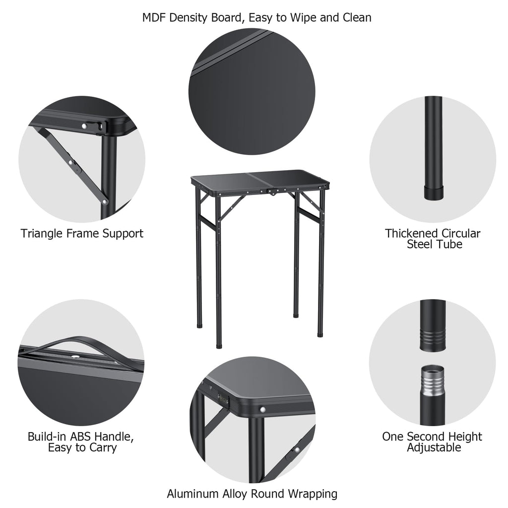 Folding Camping Table 3 Adjustable Height I699715