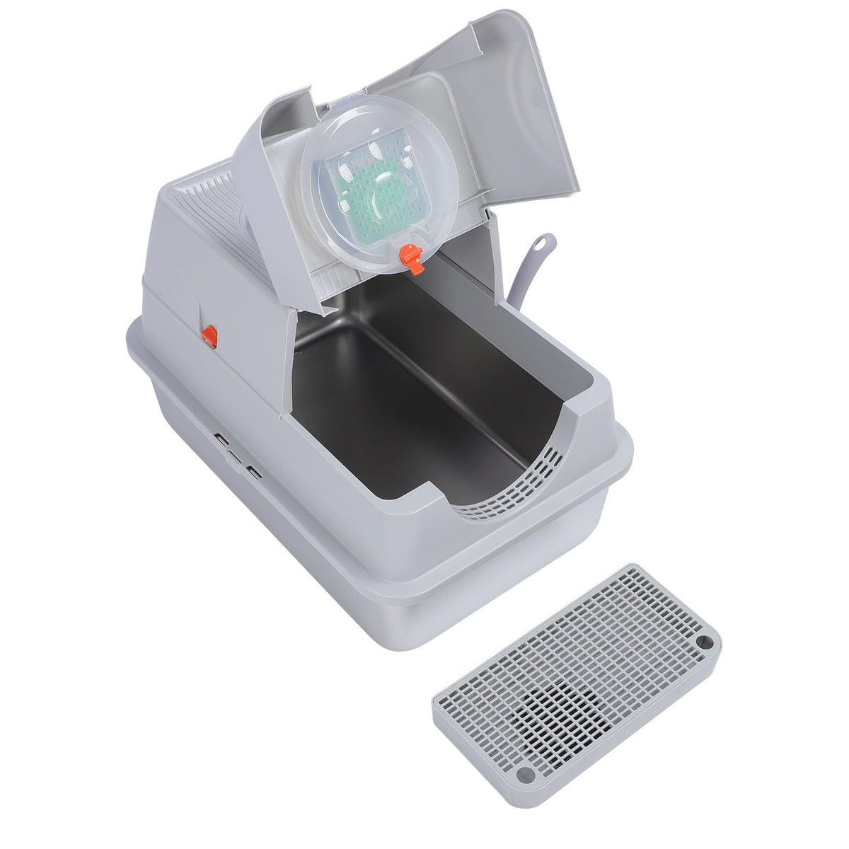 Enclosed Stainless Steel Extra Large Cat Litter Box Y1658