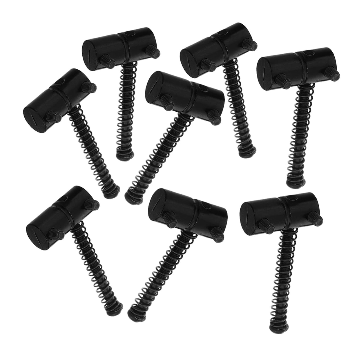 4-string Bass Guitar Metal Bridge Saddles 2 Sets Black V67190