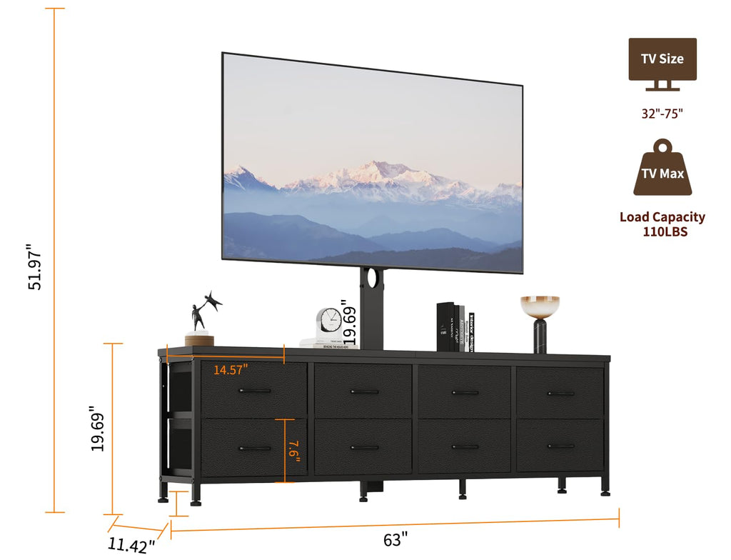 Dresser TV Stand with 8 Drawers O984908