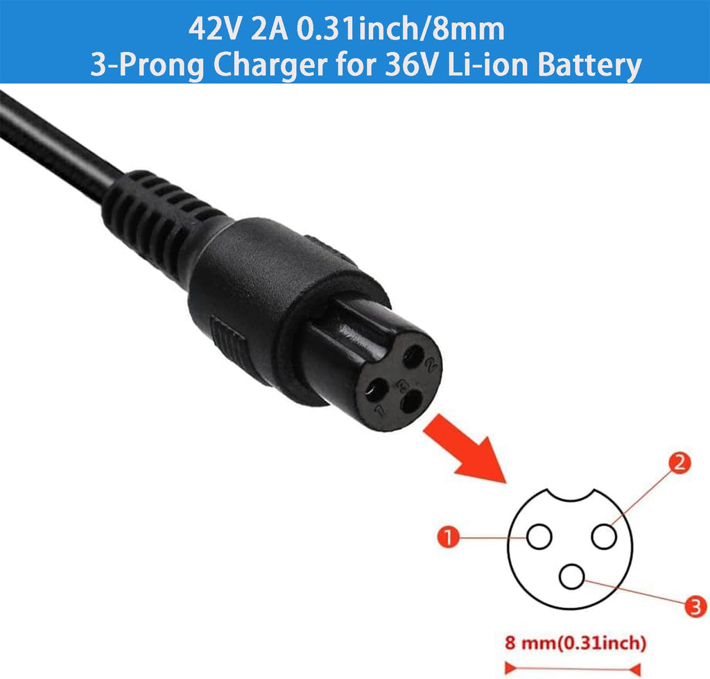 42V 2A Power Adapter with 3-Prong Inline Connector D7002