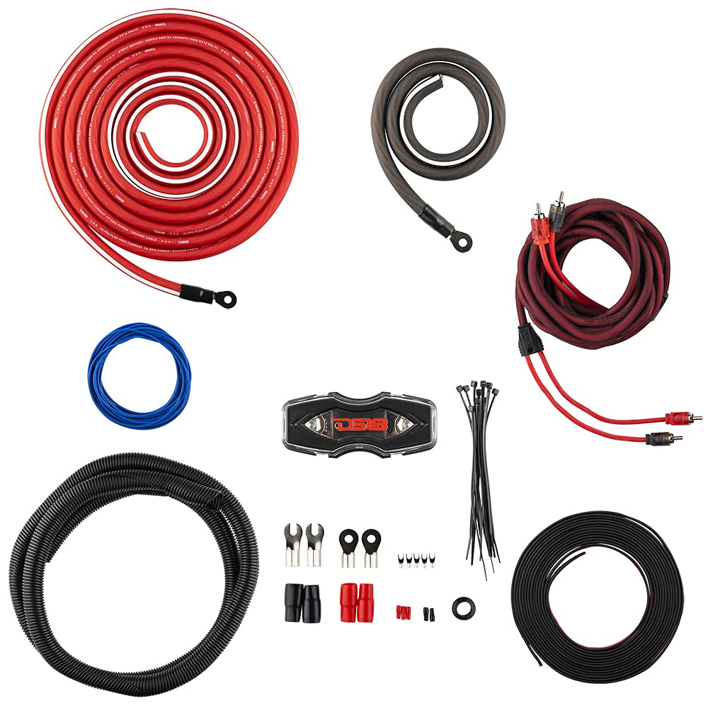 0 Gauge CCA Complete Amp Wiring Kit with ANL Fuse Holder 250A S595
