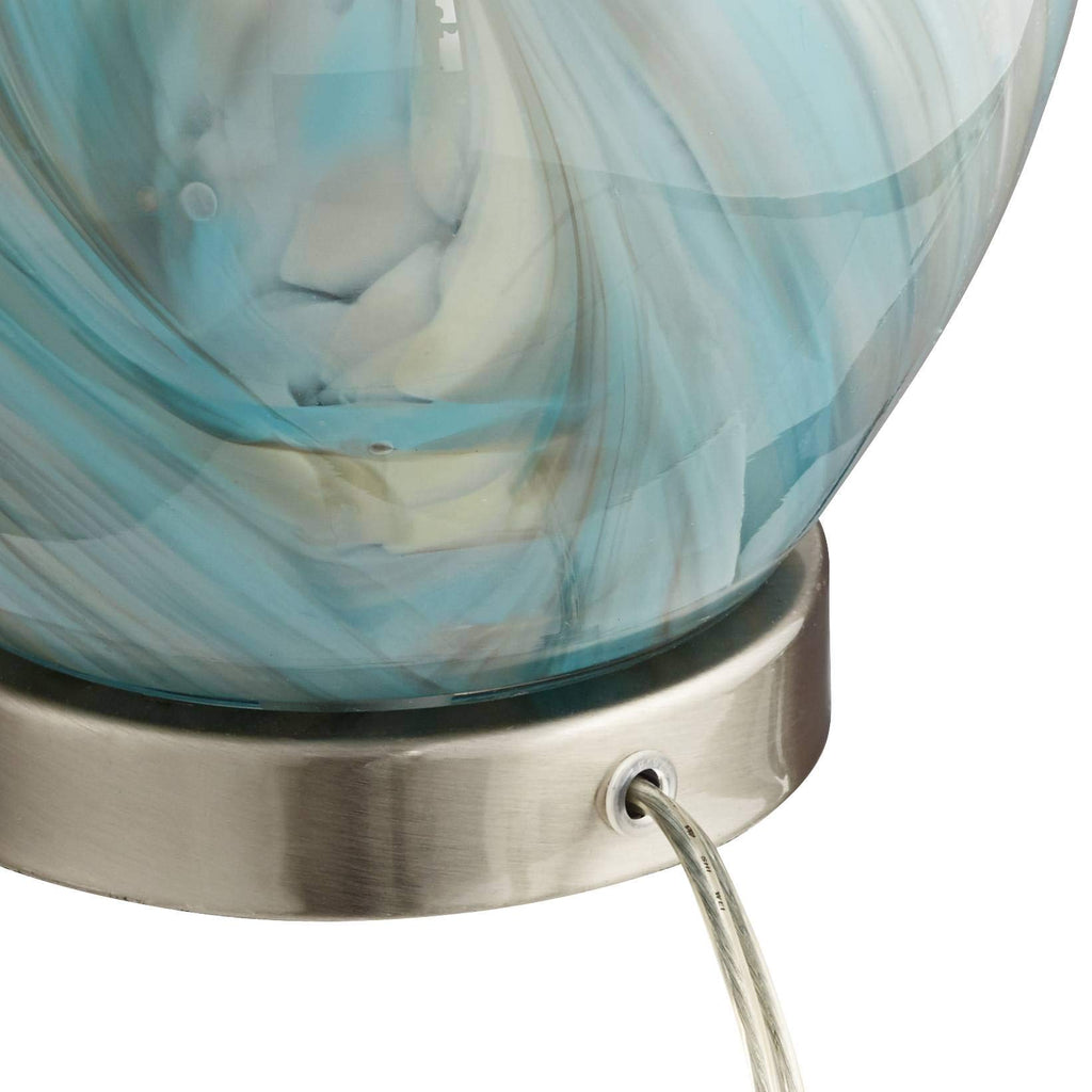 22" High Table Lamp Vase with Square White Marble Riser B4136