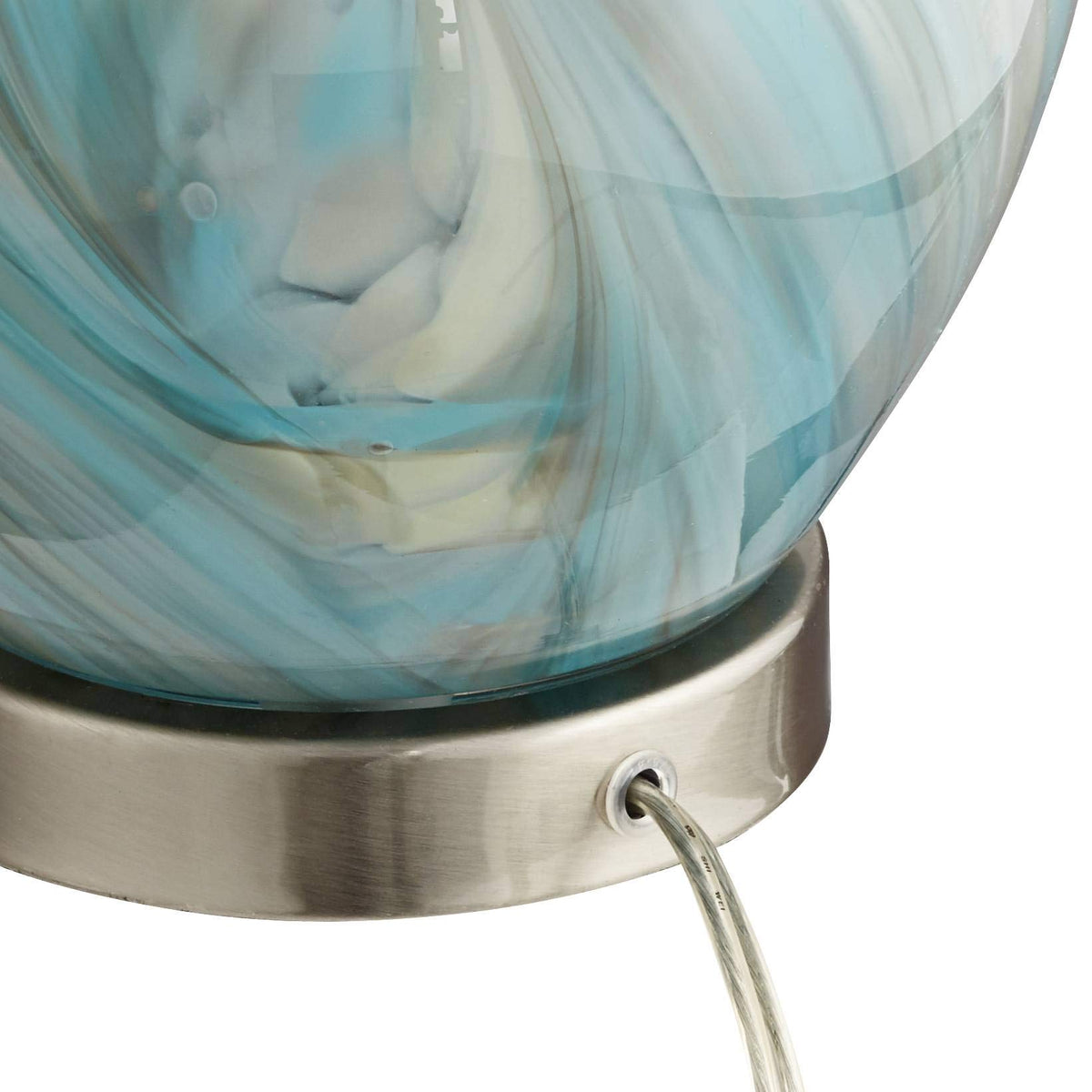22" High Table Lamp Vase with Square White Marble Riser B4136