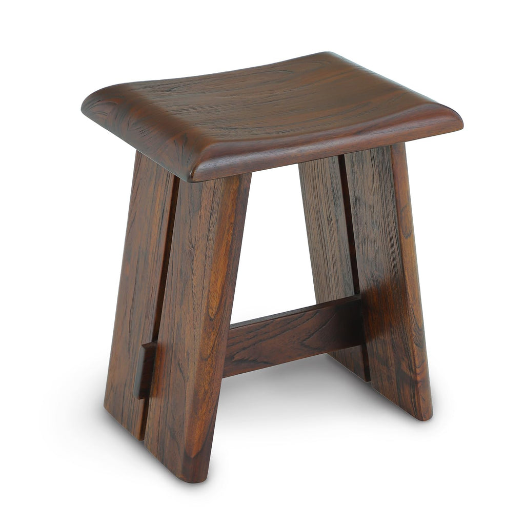 Teak 18-Inch Curved Wooden Shower Seat H504