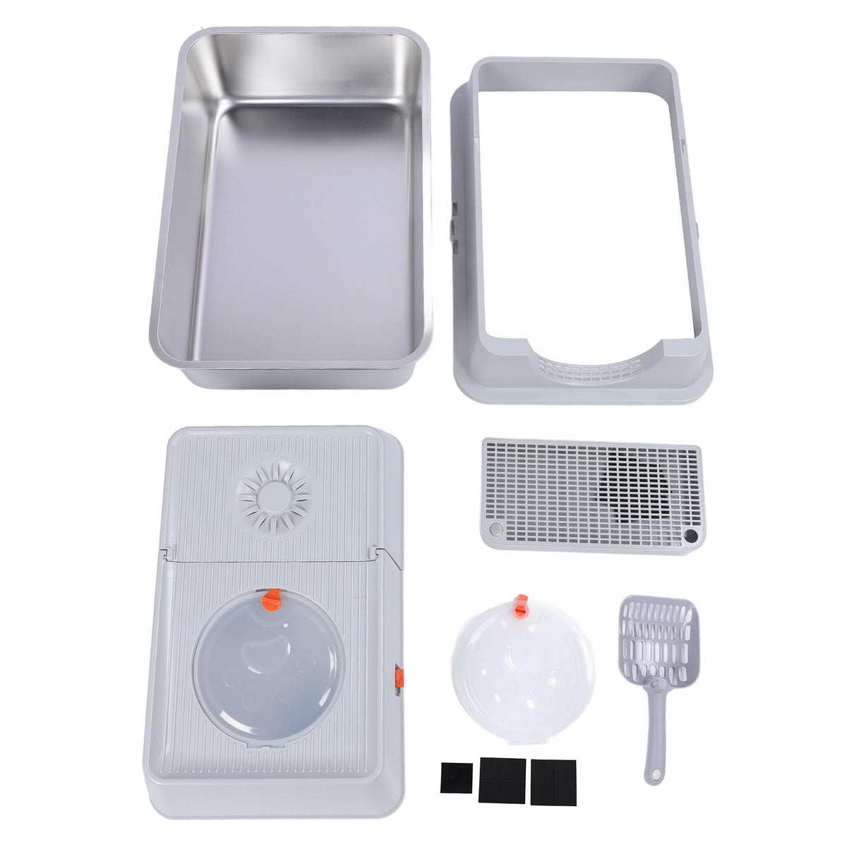 Enclosed Stainless Steel Extra Large Cat Litter Box Y1658