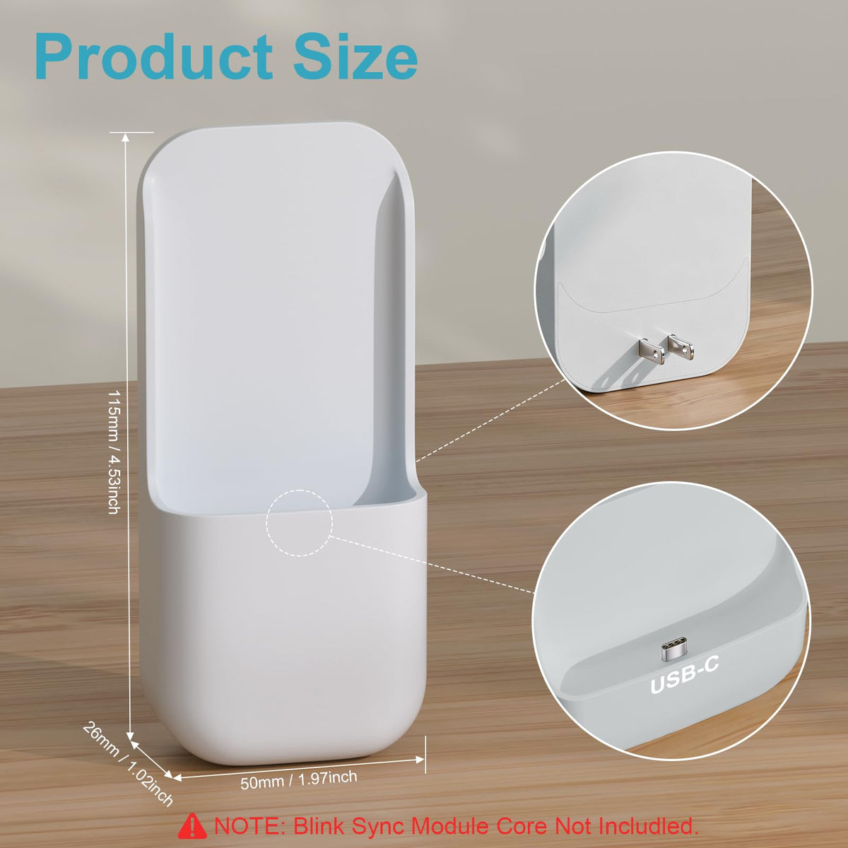 Wall Mount for Blink Sync Module Core with Built-in Charger O65198
