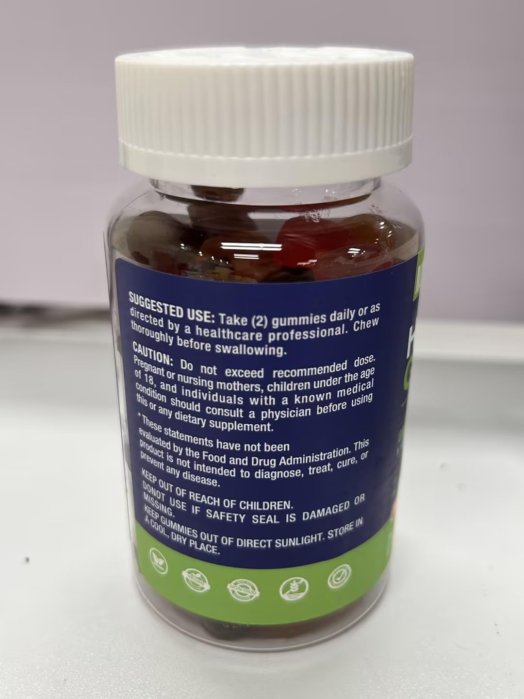 Organic Hemp Gummies Supplement 2 Packs F8860