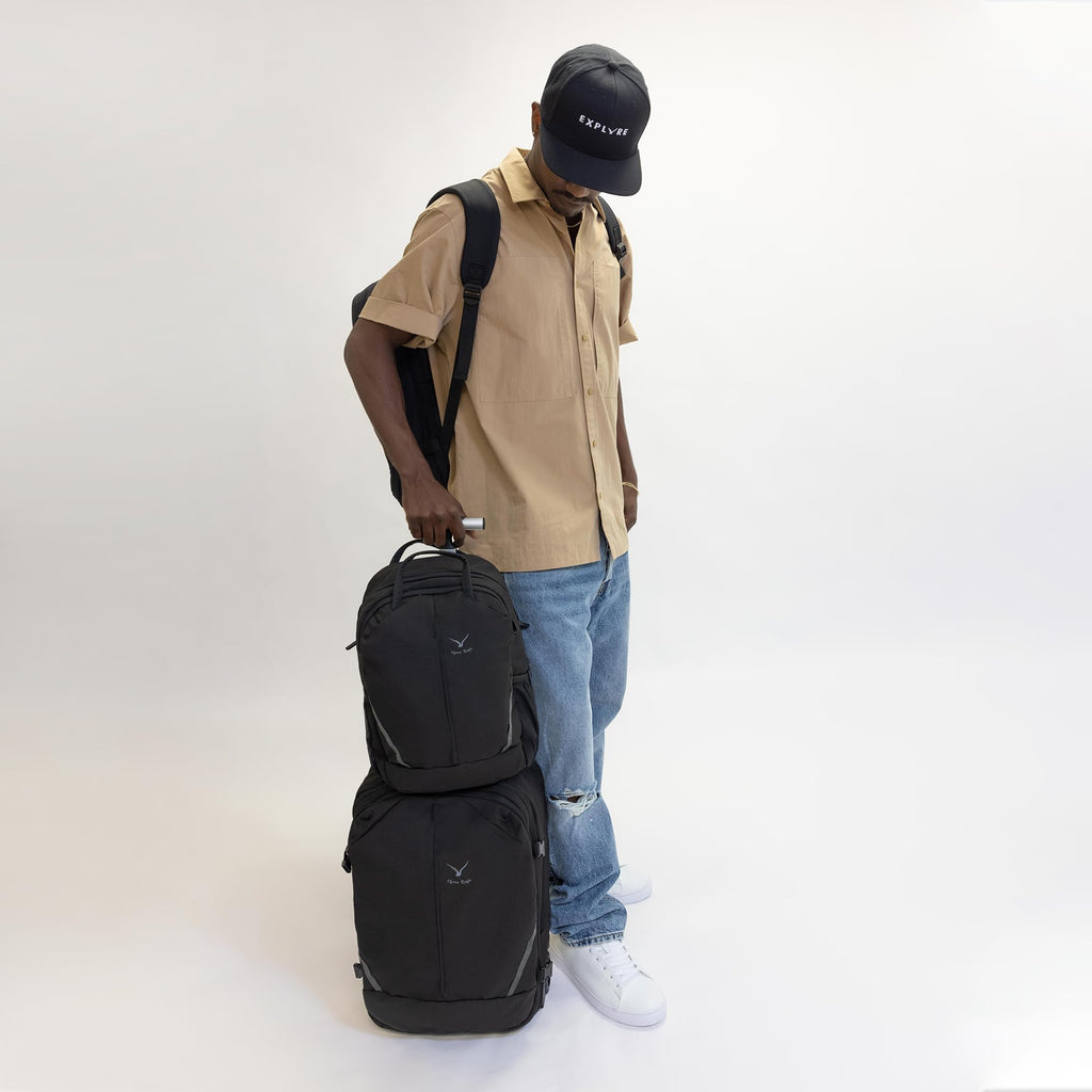 Rolling Backpack with Wheels 43L with Packing Cubes Set 6PC O776648