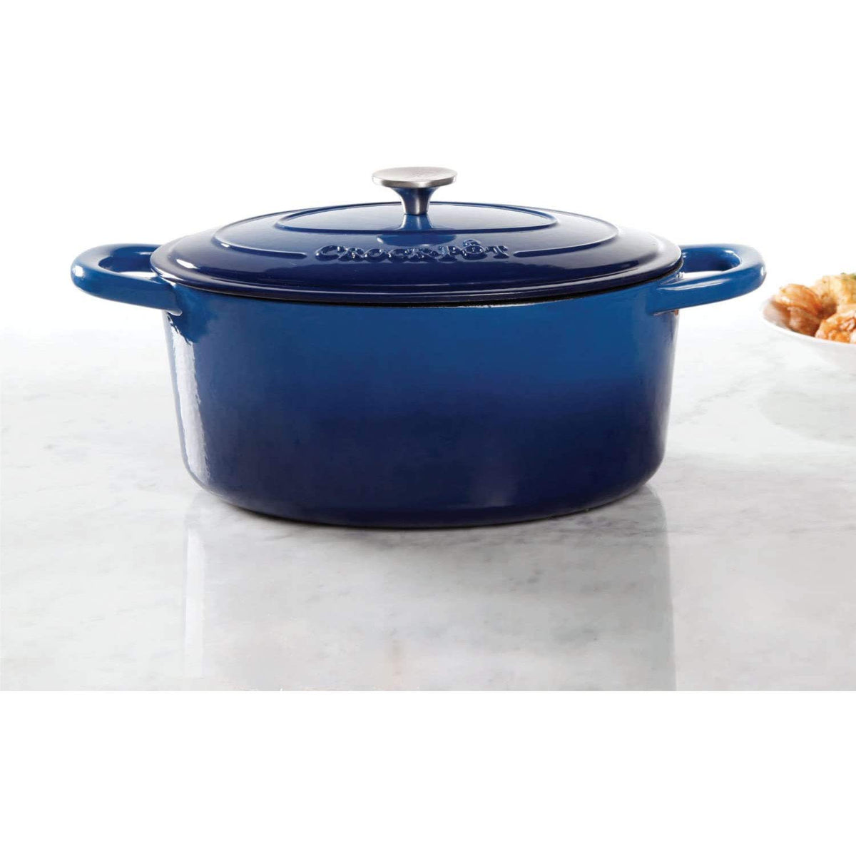 7-Quart Oval Enameled Cast Iron Dutch Oven with Lid C382784