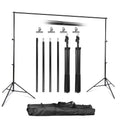 6.5x10FT Portable Backdrop Stand Kit with 4 Steel Clamps Carrying Bag O679558
