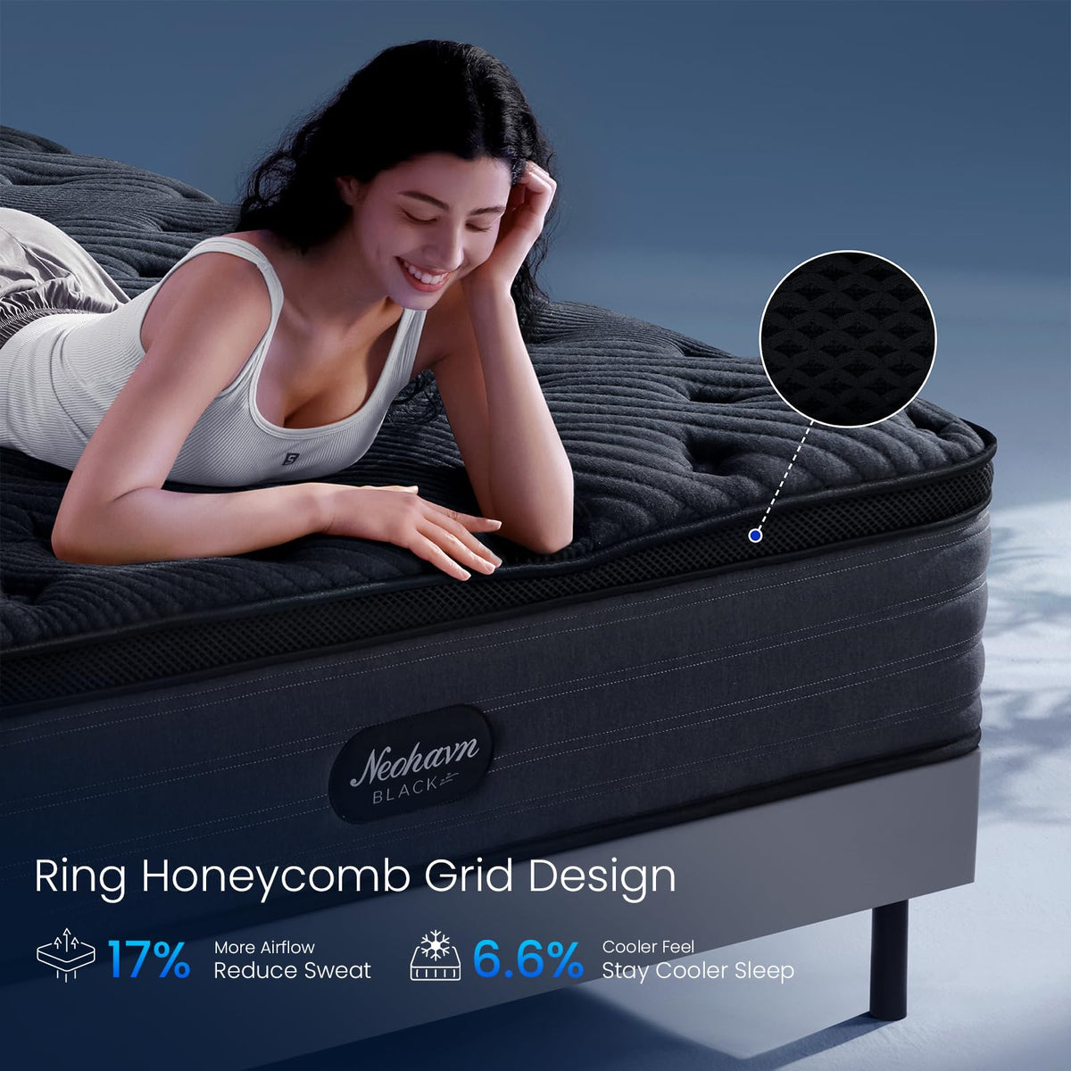 Full XL 12 Inch Cooling Gel Memory Foam Hybrid Mattress G431784