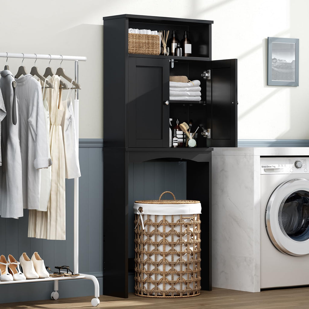 Black Over The Toilet Storage Cabinet V67397