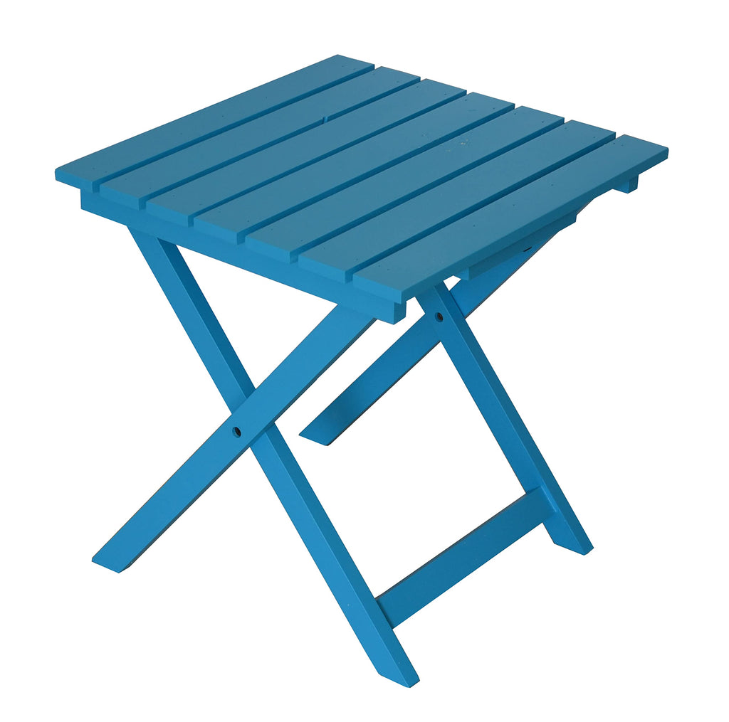 Teal Solid Cedar Adirondack Chair with Folding Table D964