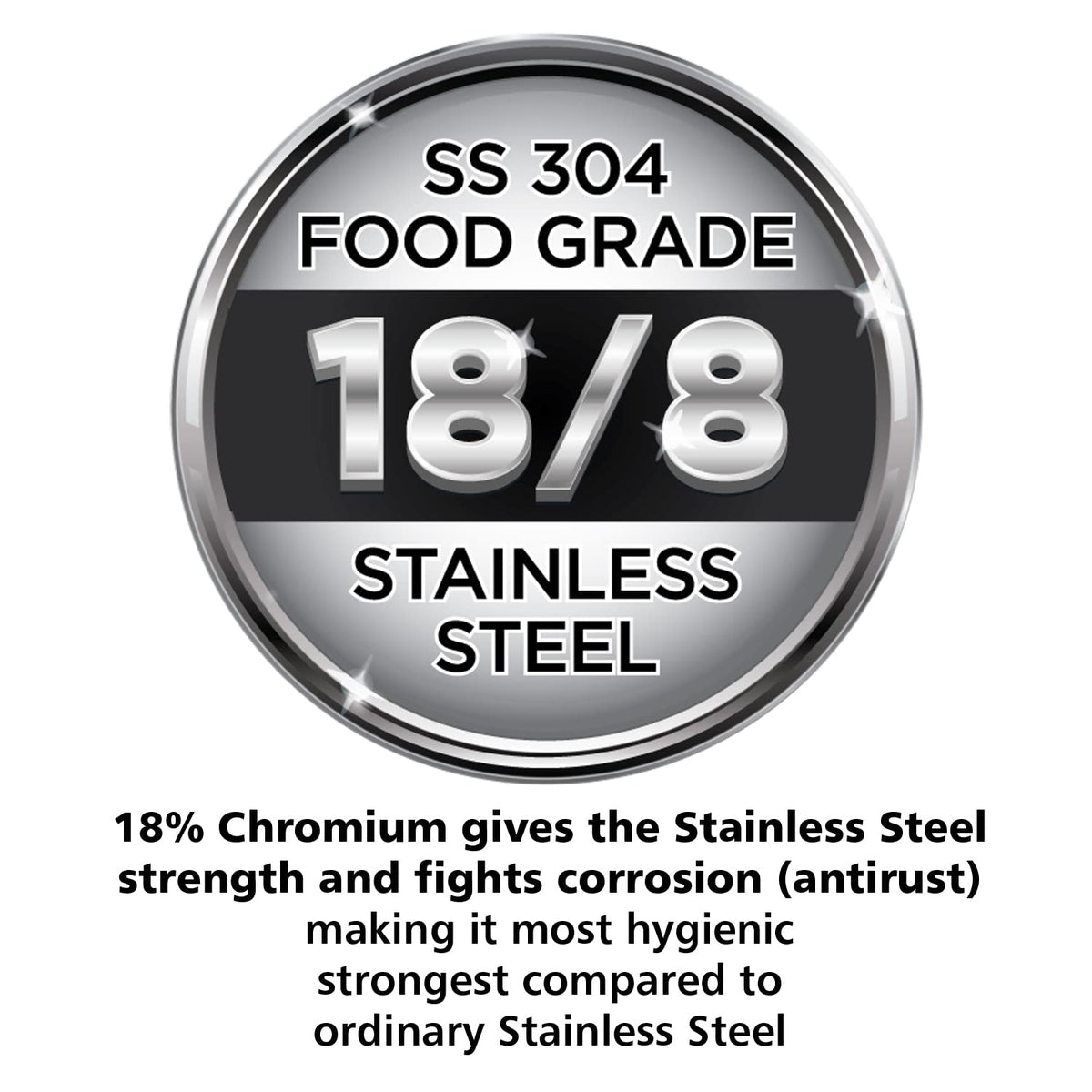Stainless Steel Pressure Cooker, 2 Liter, Silver N126324